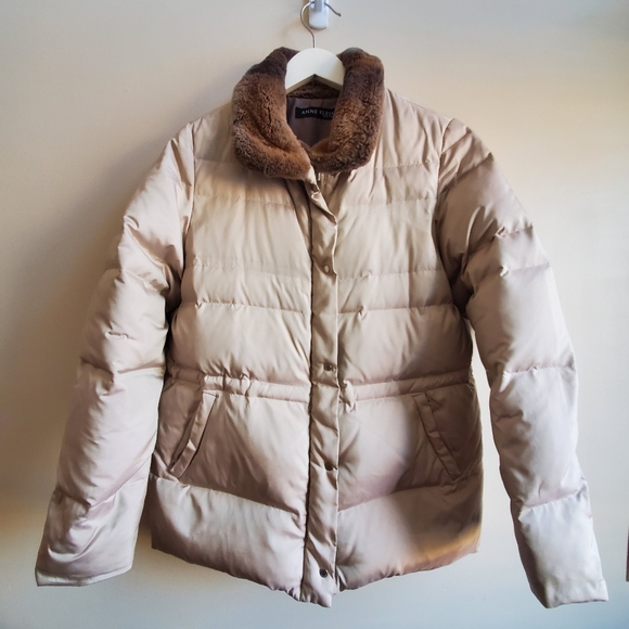 Anne Klein winter coat with faux fur collar Size 5-6, removable hoodie - Picture 4 of 12